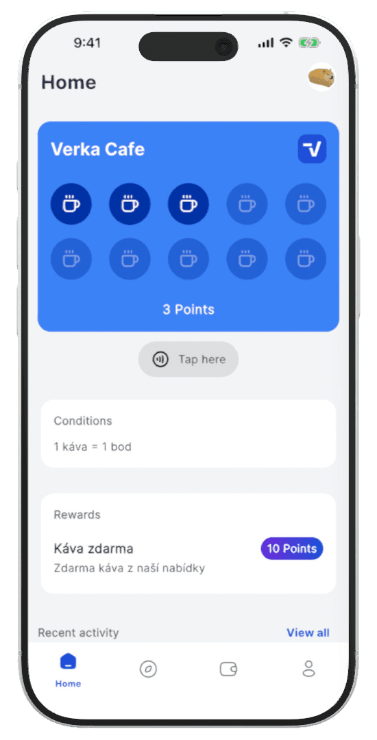 Verka loyalty app on a phone